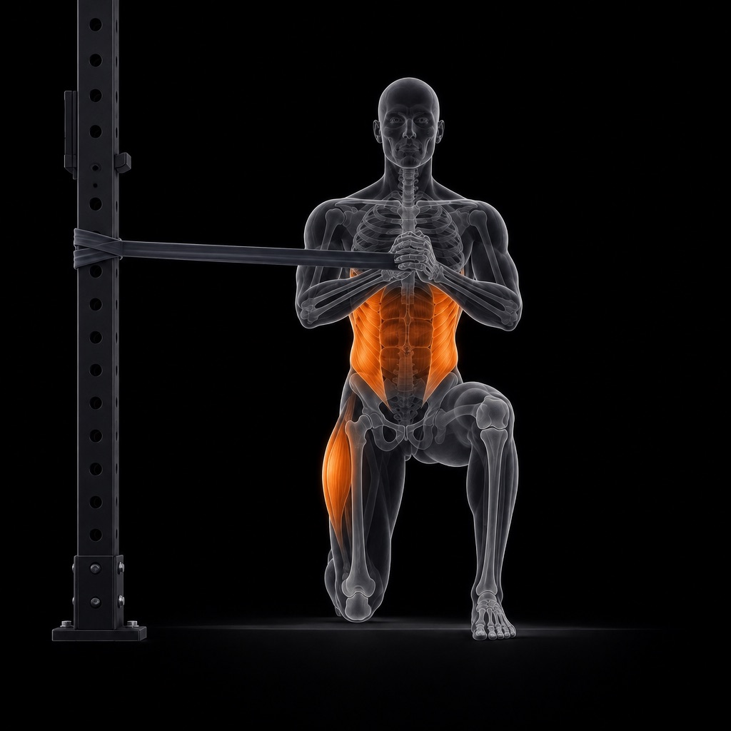 Band Half Kneeling Pallof Press